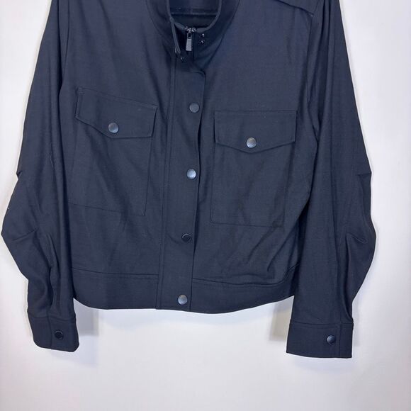 New Liverpoool Black Zip Up and Button Front Cropped Jacket XL - Picture 3 of 8